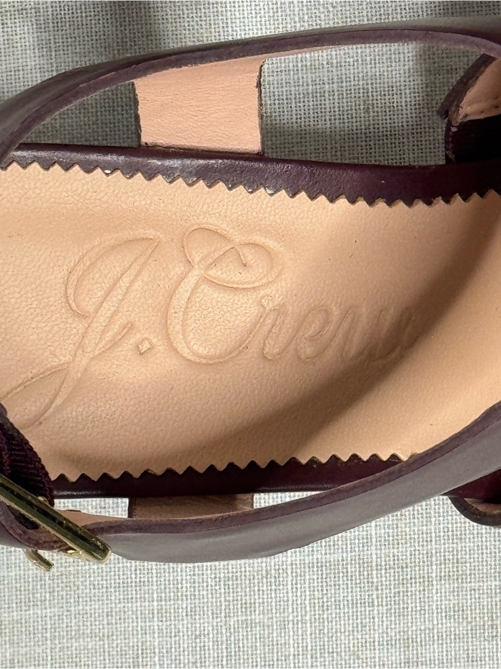 J. Crew Burgundy Block Heel Leather Sandals - Picture 9 of 11